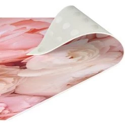 BILDERWELTEN Tapis En Vinyle - Roses Rosé Coral Shabby - Carré 1:1 Dimension HxL: 60cm X 60cm -Tapis et paillasson Soldes 46854417 5