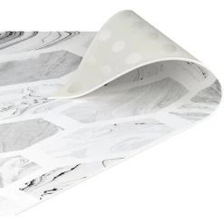 BILDERWELTEN Tapis En Vinyle - Marble Hexagons In Greyscales - Carré 1:1 Dimension HxL: 40cm X 40cm -Tapis et paillasson Soldes 46854710 5