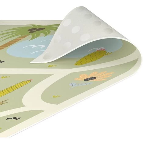 BILDERWELTEN Tapis En Vinyle - Playoom Mat Safari - So Many Different Animals - Carré 1:1 Dimension HxL: 40cm X 40cm 5 BILDERWELTEN Tapis En Vinyle - Playoom Mat Safari - So Many Different Animals - Carré 1:1 Dimension HxL: 40cm X 40cm – Image 5