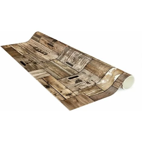 BILDERWELTEN Tapis En Vinyle - Vintage Woodeen Crates - Carré 1:1 Dimension HxL: 80cm X 80cm 4 BILDERWELTEN Tapis En Vinyle - Vintage Woodeen Crates - Carré 1:1 Dimension HxL: 80cm X 80cm – Image 4
