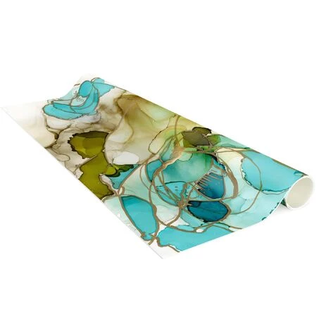 BILDERWELTEN Tapis En Vinyle - Flower Facets In Watercolour - Carré 1:1 Dimension HxL: 140cm X 140cm 4 BILDERWELTEN Tapis En Vinyle - Flower Facets In Watercolour - Carré 1:1 Dimension HxL: 140cm X 140cm – Image 4