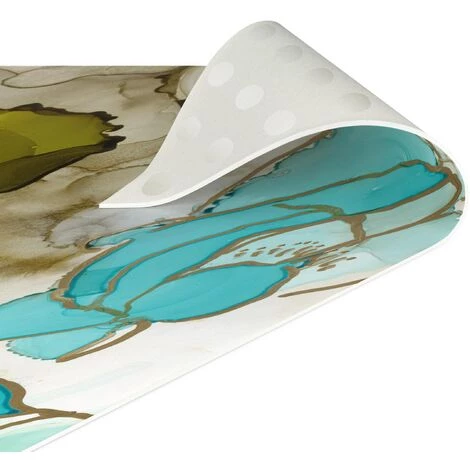 BILDERWELTEN Tapis En Vinyle - Flower Facets In Watercolour - Carré 1:1 Dimension HxL: 140cm X 140cm 5 BILDERWELTEN Tapis En Vinyle - Flower Facets In Watercolour - Carré 1:1 Dimension HxL: 140cm X 140cm – Image 5