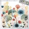 BILDERWELTEN Tapis En Vinyle - Wild Flowers In Summer I - Carré 1:1 Dimension HxL: 40cm X 40cm