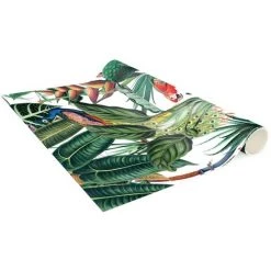 BILDERWELTEN Tapis En Vinyle - Colourful Tropical Rainforest Pattern - Portrait 2:1 Dimension HxL: 100cm X 50cm -Tapis et paillasson Soldes 46860198 4