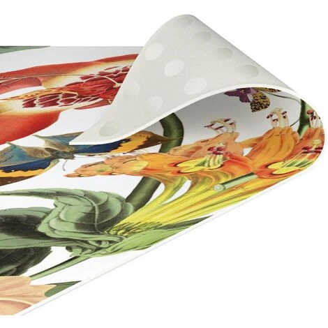 BILDERWELTEN Tapis En Vinyle - Tropical Flowers - Portrait 2:1 Dimension HxL: 80cm X 40cm 5 BILDERWELTEN Tapis En Vinyle - Tropical Flowers - Portrait 2:1 Dimension HxL: 80cm X 40cm – Image 5