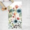 BILDERWELTEN Tapis En Vinyle - Wild Flowers In Summer I - Portrait 2:1 Dimension HxL: 120cm X 60cm
