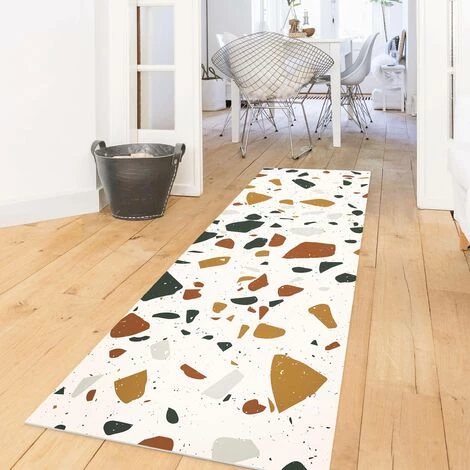 BILDERWELTEN Tapis En Vinyle - Detailed Terrazzo Pattern Leghorn - Panorama Large Dimension HxL: 90cm X 30cm 2 BILDERWELTEN Tapis En Vinyle - Detailed Terrazzo Pattern Leghorn - Panorama Large Dimension HxL: 90cm X 30cm – Image 2