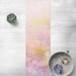 BILDERWELTEN Tapis En Vinyle - Bright Floral Dream In Pastel - Panorama Large Dimension HxL: 120cm X 40cm