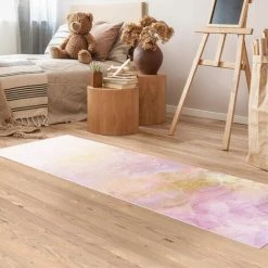 BILDERWELTEN Tapis En Vinyle - Bright Floral Dream In Pastel - Panorama Large Dimension HxL: 120cm X 40cm -Tapis et paillasson Soldes 46866536 3