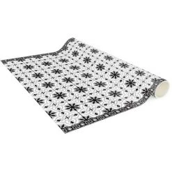 BILDERWELTEN Tapis En Vinyle - Geometrical Tile Mix Cross Black - Portrait 3:2 Dimension HxL: 90cm X 60cm -Tapis et paillasson Soldes 46868216 4