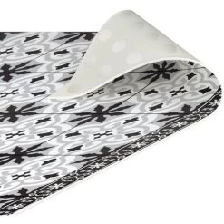 BILDERWELTEN Tapis En Vinyle - Geometrical Tile Mix Cross Black - Portrait 3:2 Dimension HxL: 90cm X 60cm -Tapis et paillasson Soldes 46868216 5