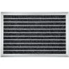 CASA PURA Tapis Optimal Tapis En Aluminium Avec Tapis De Moquette 39x60 Cm - Argent/Noir