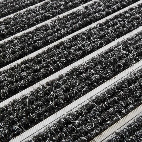 CASA PURA Tapis Optimal Tapis En Aluminium Avec Tapis De Moquette 39x60 Cm - Argent/Noir 2 CASA PURA Tapis Optimal Tapis En Aluminium Avec Tapis De Moquette 39x60 Cm - Argent/Noir – Image 2