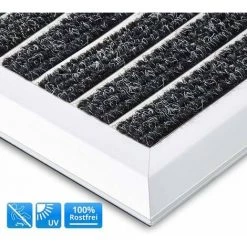 CASA PURA Tapis Optimal Tapis En Aluminium Avec Tapis De Moquette 39x60 Cm - Argent/Noir 5 CASA PURA Tapis Optimal Tapis En Aluminium Avec Tapis De Moquette 39x60 Cm - Argent/Noir -Tapis et paillasson Soldes 46898652 3
