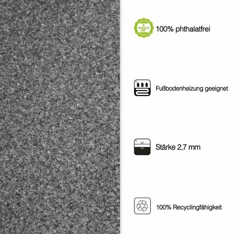 KARAT Tapis De Protection De Sol Spark Coupe 2 Mètres Venice V05x 50 Cm - Gris Foncé 4 KARAT Tapis De Protection De Sol Spark Coupe 2 Mètres Venice V05x 50 Cm - Gris Foncé – Image 4