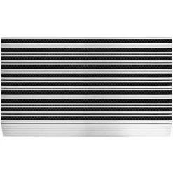 CASA PURA Paillasson En Aluminium Brosse Profi Slim Extra Plat Avec Des Brosses 50 X 80 Cm - Anthracite/Noir