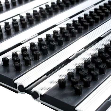 CASA PURA Paillasson En Aluminium Brosse Profi Slim Extra Plat Avec Des Brosses 50 X 80 Cm - Anthracite/Noir 2 CASA PURA Paillasson En Aluminium Brosse Profi Slim Extra Plat Avec Des Brosses 50 X 80 Cm - Anthracite/Noir – Image 2