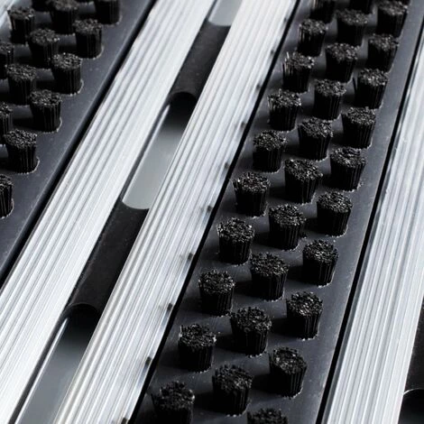 CASA PURA Paillasson En Aluminium Brosse Profi Slim Extra Plat Avec Des Brosses 50 X 80 Cm - Anthracite/Noir 3 CASA PURA Paillasson En Aluminium Brosse Profi Slim Extra Plat Avec Des Brosses 50 X 80 Cm - Anthracite/Noir – Image 3