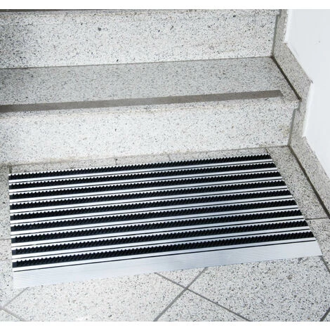 CASA PURA Paillasson En Aluminium Brosse Profi Slim Extra Plat Avec Des Brosses 50 X 80 Cm - Anthracite/Noir 4 CASA PURA Paillasson En Aluminium Brosse Profi Slim Extra Plat Avec Des Brosses 50 X 80 Cm - Anthracite/Noir – Image 4