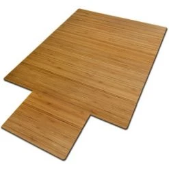 KARAT Tapis De Protection De Sol En Bambou Lumineux 90 X 120 Cm Avec Lèvre - Nature