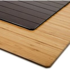 KARAT Tapis De Protection De Sol En Bambou Lumineux 90 X 120 Cm Avec Lèvre - Nature -Tapis et paillasson Soldes 46901065 4