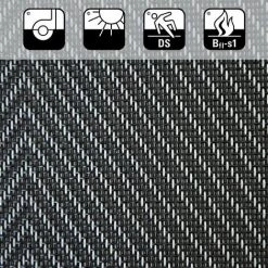 KARAT Tapis De Protection De Sol Catania Pour Sols Durs Vinyle 120 X 90 Cm - Noir -Tapis et paillasson Soldes 46901316 5