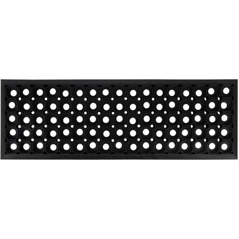 FLOORDIREKT Tapis D'escalier En Caoutchouc Octo Step 75x25 Cm - Noir 1 FLOORDIREKT Tapis D'escalier En Caoutchouc Octo Step 75x25 Cm - Noir