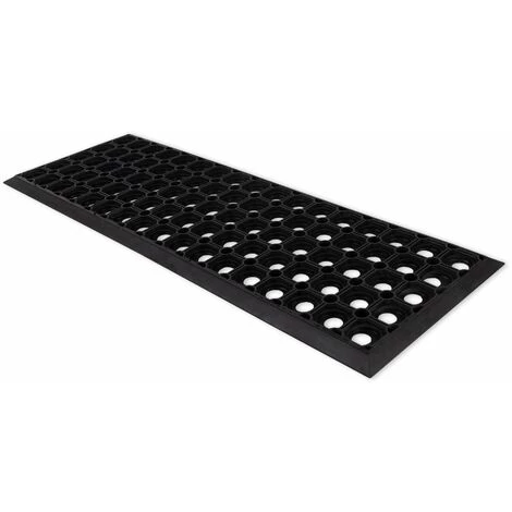 FLOORDIREKT Tapis D'escalier En Caoutchouc Octo Step 75x25 Cm - Noir 2 FLOORDIREKT Tapis D'escalier En Caoutchouc Octo Step 75x25 Cm - Noir – Image 2
