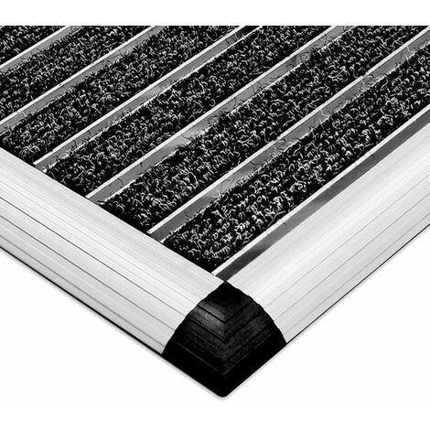 CASA PURA Tapis De Porte En Aluminium Tapis élégant Côtelé Fibre Textile Côtelé Anthracite 42 X 60 Cm - Anthracite 3 CASA PURA Tapis De Porte En Aluminium Tapis élégant Côtelé Fibre Textile Côtelé Anthracite 42 X 60 Cm - Anthracite – Image 3