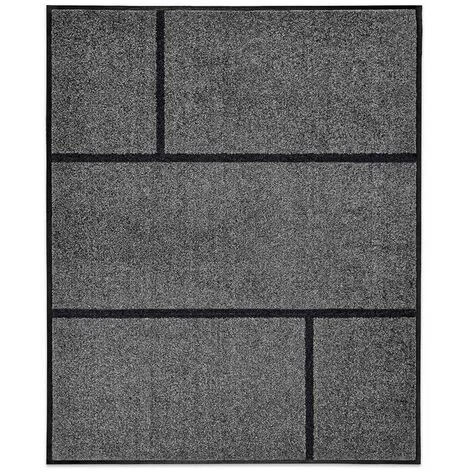 KARAT Tapis Anti-poussière Geo 72x90 Cm - Anthracite 1 KARAT Tapis Anti-poussière Geo 72x90 Cm - Anthracite