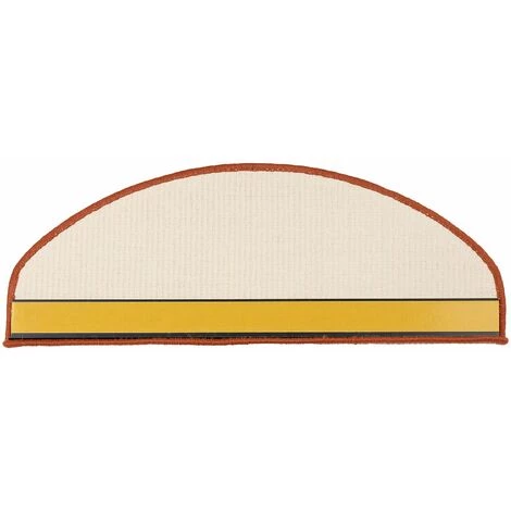 KARAT Tapis D'escalier Pure Nature Demi-rond Terre 19x56cm - Abricot 2 KARAT Tapis D'escalier Pure Nature Demi-rond Terre 19x56cm - Abricot – Image 2