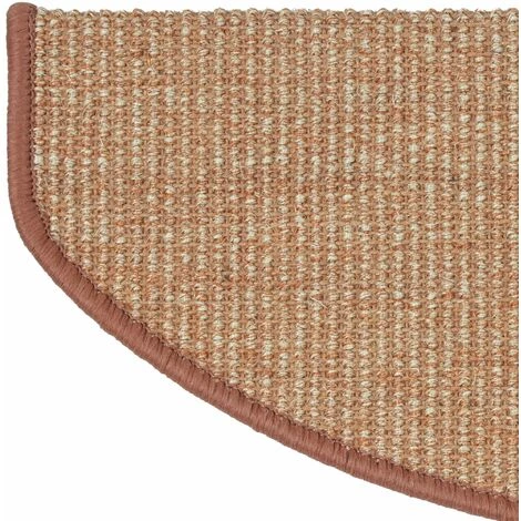 KARAT Tapis D'escalier Pure Nature Demi-rond Terre 19x56cm - Abricot 3 KARAT Tapis D'escalier Pure Nature Demi-rond Terre 19x56cm - Abricot – Image 3
