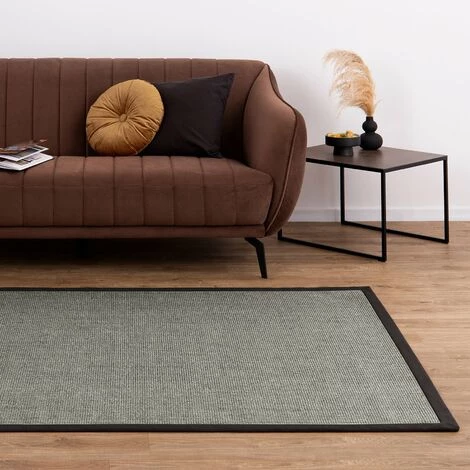 KARAT Tapis Sisal Amazonas Gris Avec Bordure 70 X 130 Cm - Gris 5 KARAT Tapis Sisal Amazonas Gris Avec Bordure 70 X 130 Cm - Gris – Image 5