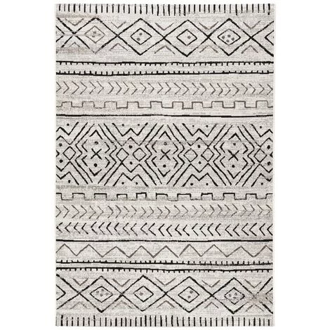 Karat Tapis D'extérieur Aztec Gris 80 X 150 Cm - Gris 1 Karat Tapis D'extérieur Aztec Gris 80 X 150 Cm - Gris