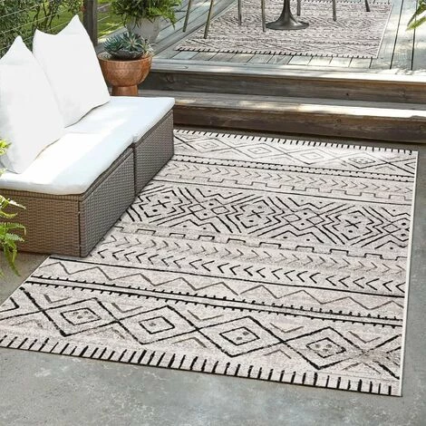 Karat Tapis D'extérieur Aztec Gris 80 X 150 Cm - Gris 4 Karat Tapis D'extérieur Aztec Gris 80 X 150 Cm - Gris – Image 4