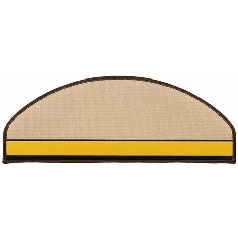 KARAT Tapis D'escalier Ikaria Marron Semi-circulaire - Marron 2 KARAT Tapis D'escalier Ikaria Marron Semi-circulaire - Marron – Image 2