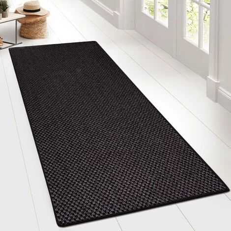 KARAT Tapis De Passage Sur Mesure Sisal Tiger Eye Lié Anthracite 66 X 50 Cm - Gris 1 KARAT Tapis De Passage Sur Mesure Sisal Tiger Eye Lié Anthracite 66 X 50 Cm - Gris