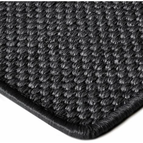 KARAT Tapis De Passage Sur Mesure Sisal Tiger Eye Lié Anthracite 66 X 50 Cm - Gris 3 KARAT Tapis De Passage Sur Mesure Sisal Tiger Eye Lié Anthracite 66 X 50 Cm - Gris – Image 3