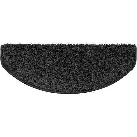 KARAT Tapis D'escalier Shaggy Sphinx Demi-tour 23,5 X 65 Cm Le Noir - Noir 1 KARAT Tapis D'escalier Shaggy Sphinx Demi-tour 23,5 X 65 Cm Le Noir - Noir