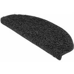 KARAT Tapis D'escalier Shaggy Sphinx Demi-tour 23,5 X 65 Cm Le Noir - Noir 9 KARAT Tapis D'escalier Shaggy Sphinx Demi-tour 23,5 X 65 Cm Le Noir - Noir -Tapis et paillasson Soldes 46915618 5