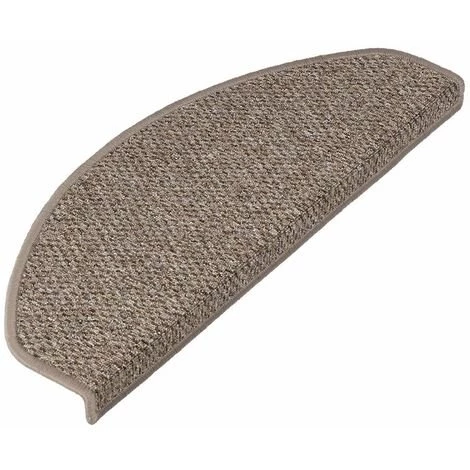 KARAT Tapis D'escalier Ponto Beige Demi-tour 19x56cm - Beige 1 KARAT Tapis D'escalier Ponto Beige Demi-tour 19x56cm - Beige