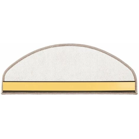 KARAT Tapis D'escalier Ponto Beige Demi-tour 19x56cm - Beige 2 KARAT Tapis D'escalier Ponto Beige Demi-tour 19x56cm - Beige – Image 2