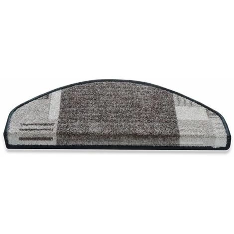 KARAT Tapis D'escalier Murano Gris Semi-circulaire - Gris 1 KARAT Tapis D'escalier Murano Gris Semi-circulaire - Gris