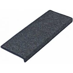 KARAT Tapis D'escalier Ponto Bleu Rectangulaire 23,5 X 65 Cm - Bleu