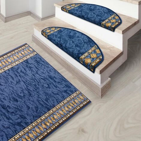 KARAT Tapis D'escalier Rügen Bleu Rectangulaire - Bleu 5 KARAT Tapis D'escalier Rügen Bleu Rectangulaire - Bleu – Image 5