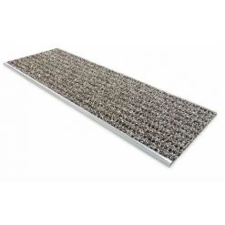 KARAT Tapis D'escalier De Sécurité Pour L'extérieur Avec Rail En Aluminium 24x60 Cm Anthracite - Anthracite