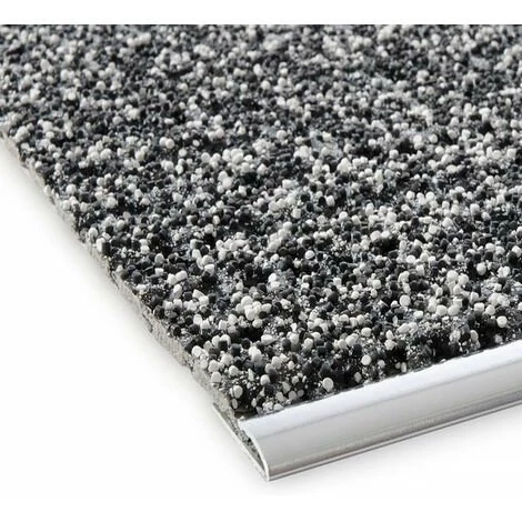 KARAT Tapis D'escalier De Sécurité Pour L'extérieur Avec Rail En Aluminium 24x60 Cm Anthracite - Anthracite 3 KARAT Tapis D'escalier De Sécurité Pour L'extérieur Avec Rail En Aluminium 24x60 Cm Anthracite - Anthracite – Image 3