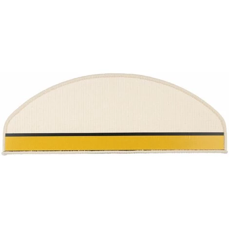 KARAT Tapis D'escalier Pure Nature Demi-rond Ivoire 19x56cm - Ivoire 2 KARAT Tapis D'escalier Pure Nature Demi-rond Ivoire 19x56cm - Ivoire – Image 2