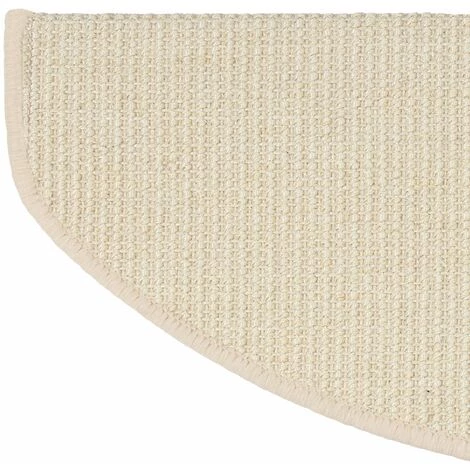 KARAT Tapis D'escalier Pure Nature Demi-rond Ivoire 19x56cm - Ivoire 3 KARAT Tapis D'escalier Pure Nature Demi-rond Ivoire 19x56cm - Ivoire – Image 3