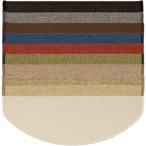 KARAT Tapis D'escalier Pure Nature Demi-rond Ivoire 19x56cm - Ivoire 4 KARAT Tapis D'escalier Pure Nature Demi-rond Ivoire 19x56cm - Ivoire – Image 4